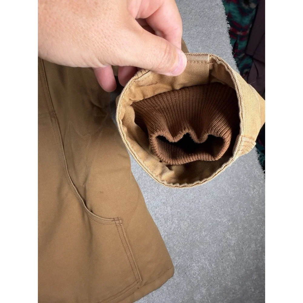 VTG Carhartt C03 BRN Arctic Jacket Mens 48 Reg Canvas Chore Barn DISTRESSED Work